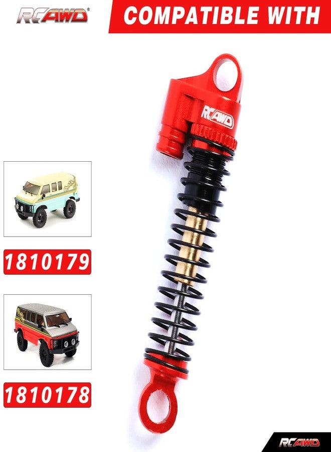RCAWD ممتص صدمات مزدوج الأسطوانة من RCAWD لسيارات Hobby Plus CR-18P Rock Van وT-Hunter وTrail Hunter، قطع غيار ممتصات صدمات أمامية وخلفية من الألومنيوم لسيارات التحكم عن بعد، رقم الموديل 240071 و240012، لون أحمر - Image 2